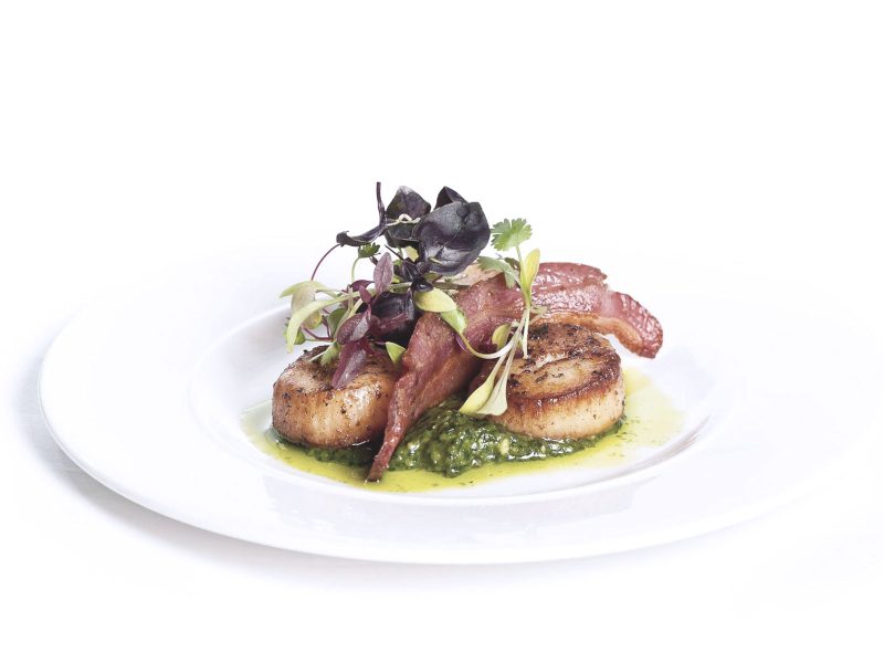 Scallops and mixed shellfish with creamy fish sauce au gratin